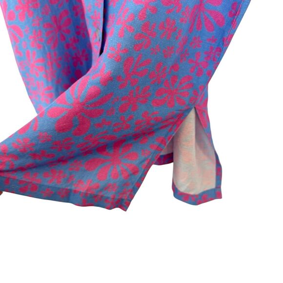 Kulani Kinis Oversized Button-up Linen Blend Cover-up Shirt In Kismet Floral XL - Picture 5 of 9